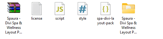 Divi Spa Layout Pack- File Structure