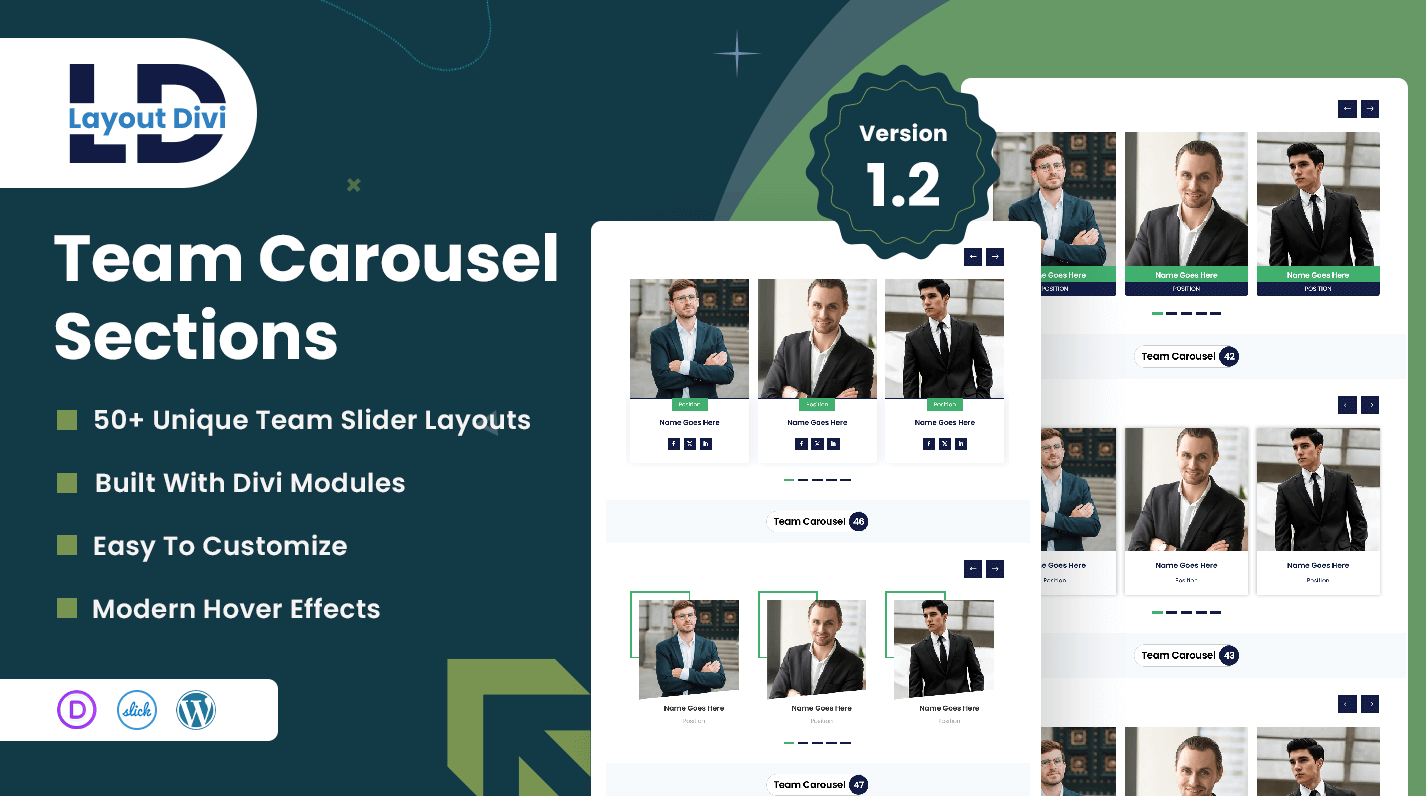 Team Carousel Sections-Divi Layout Pack-Featured Image