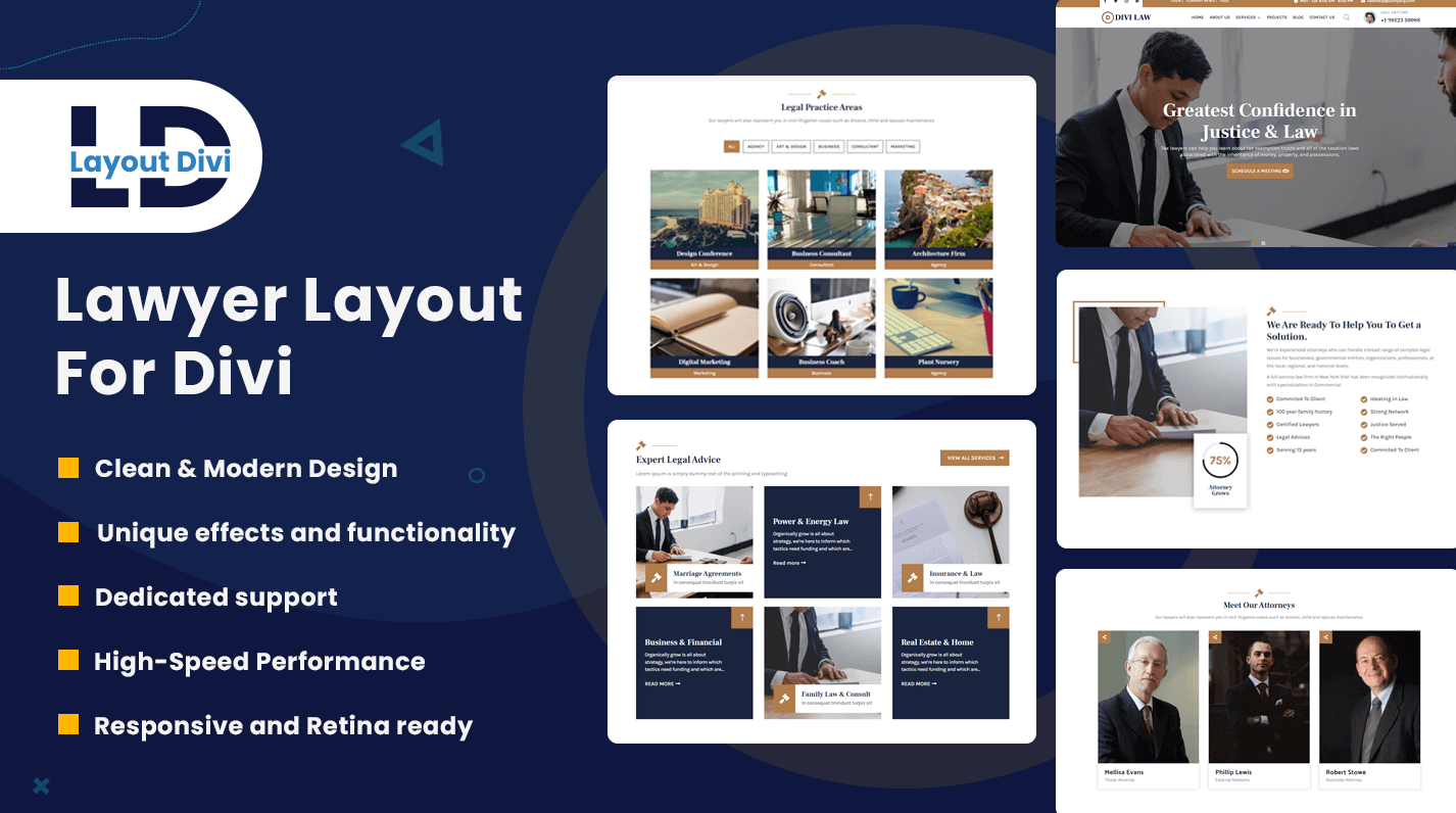 Lawyer Layout For Divi