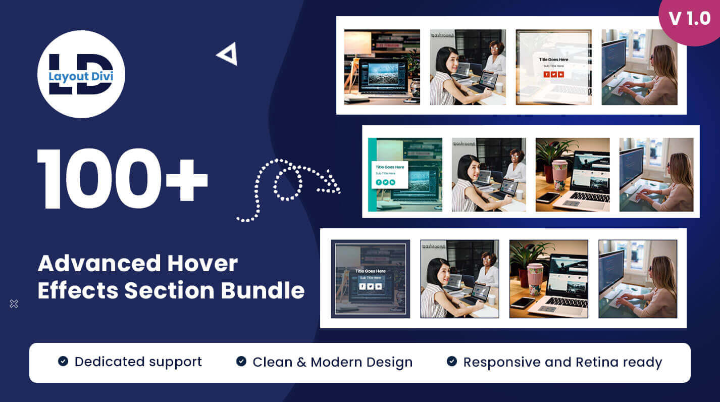 Divi Hover Effects Layout Pack