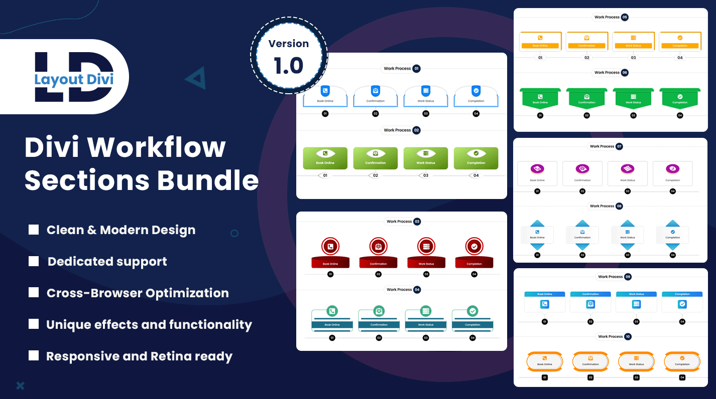 Divi Workflow Sections Bundle