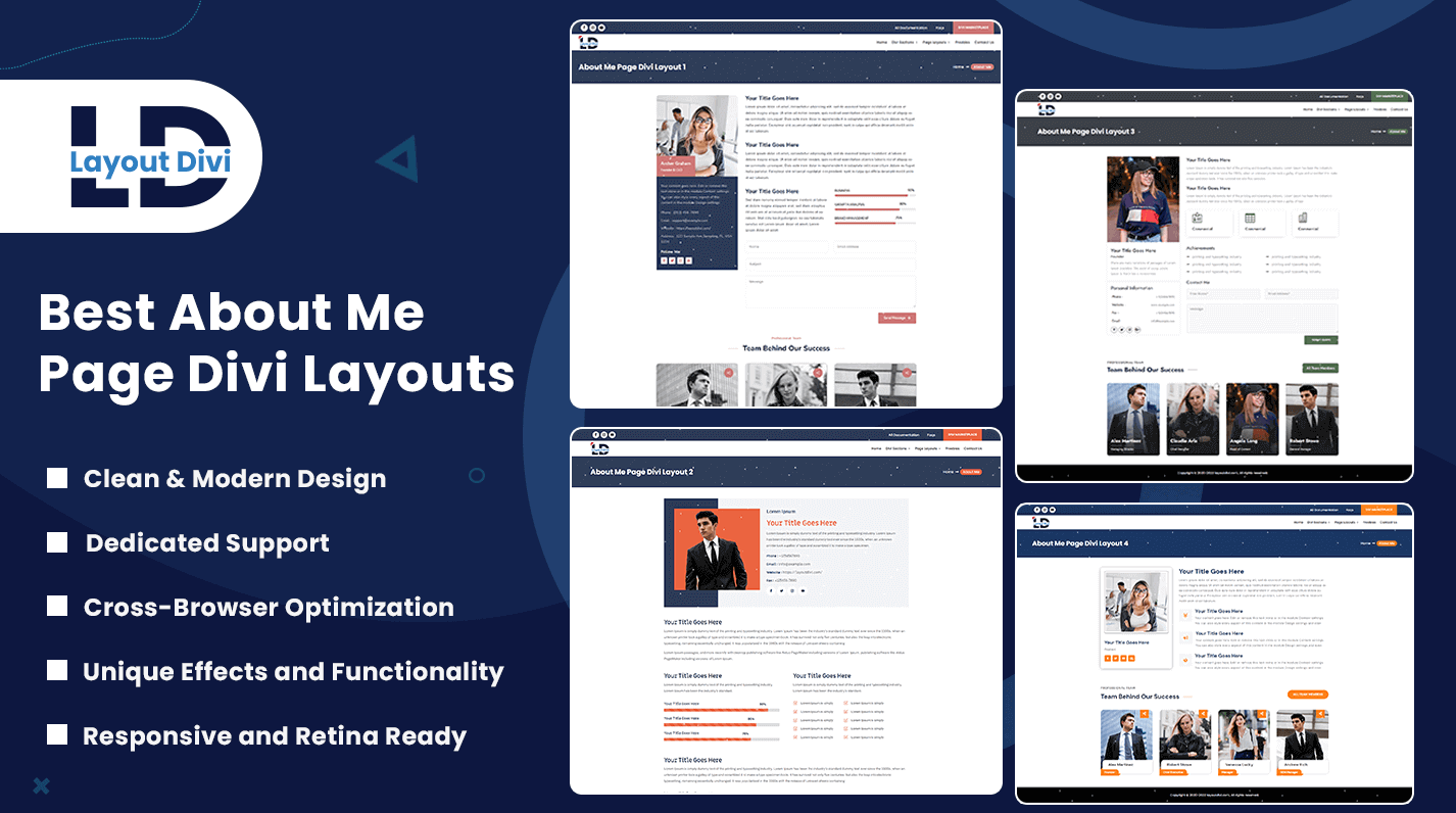 Best About Me Page Divi Layouts