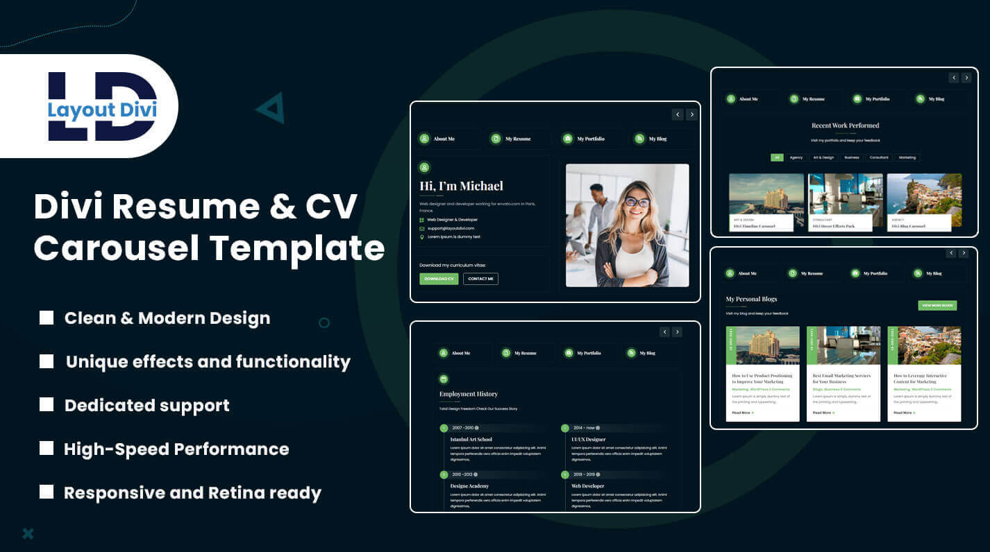 Creative Resume & CV Carousel Template