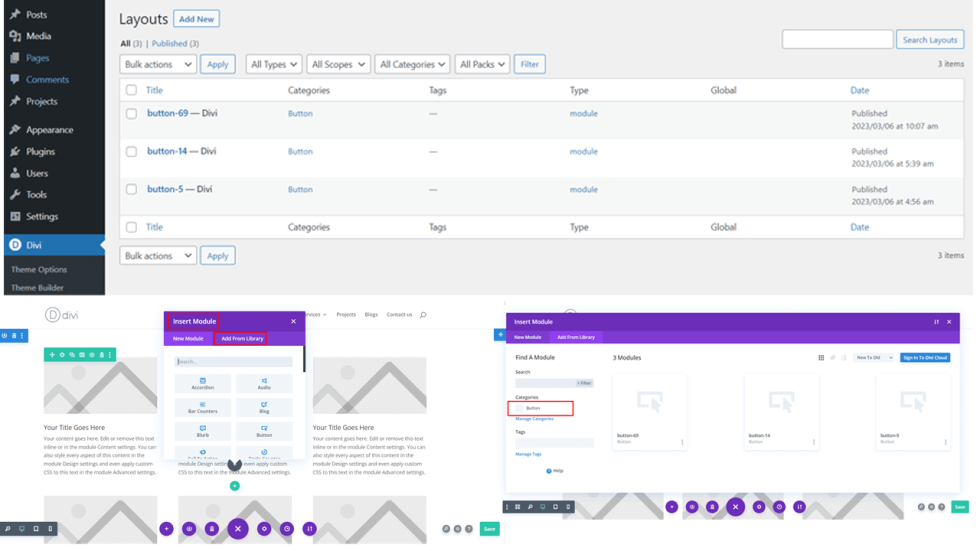 Advanced Button Designs For Divi - Layout Divi