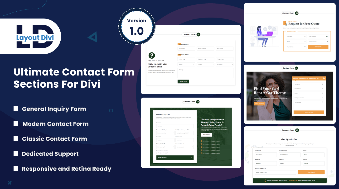 Ultimate Contact Form Sections For Divi