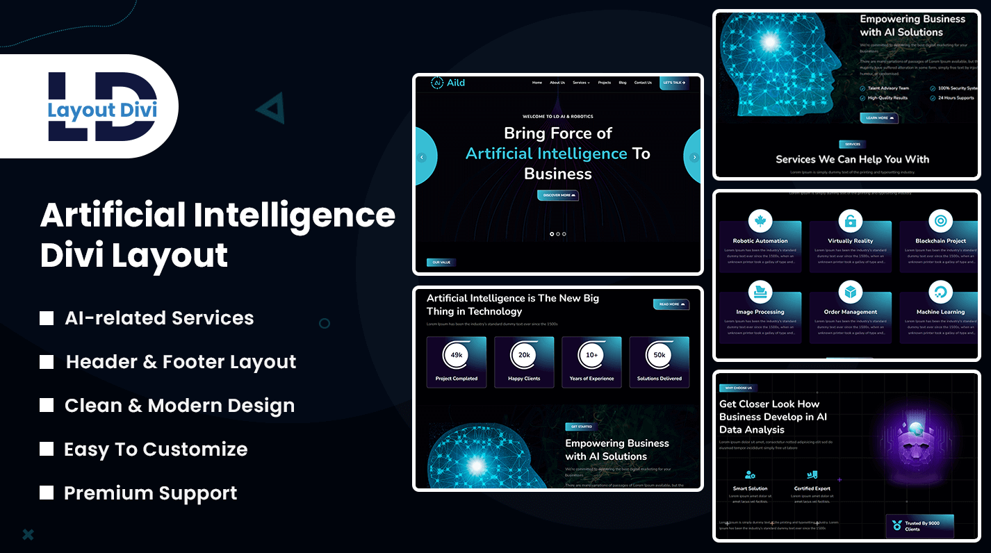 Artificial Intelligence Layout for Divi