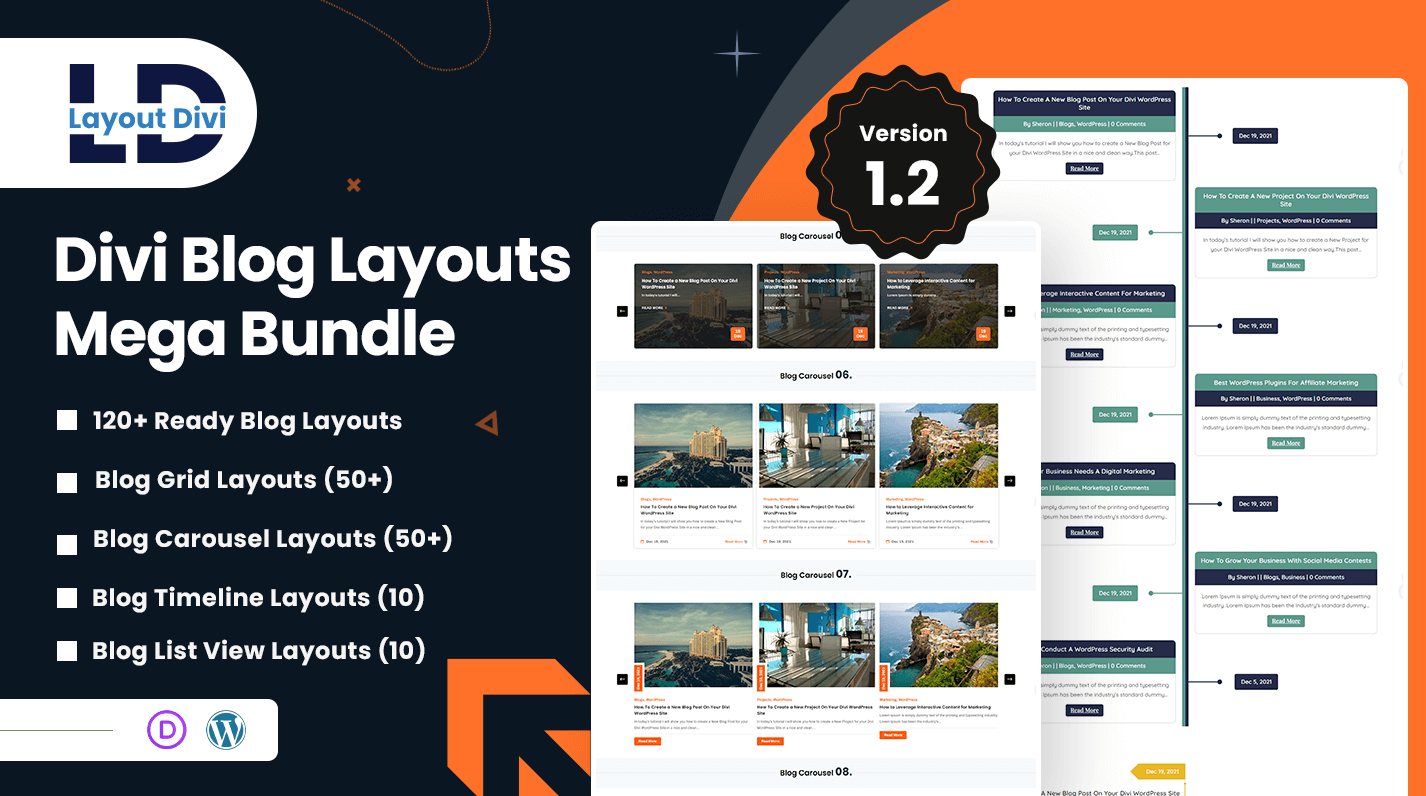 Divi Blog Showcase Layouts Mega Bundle - Featured Image