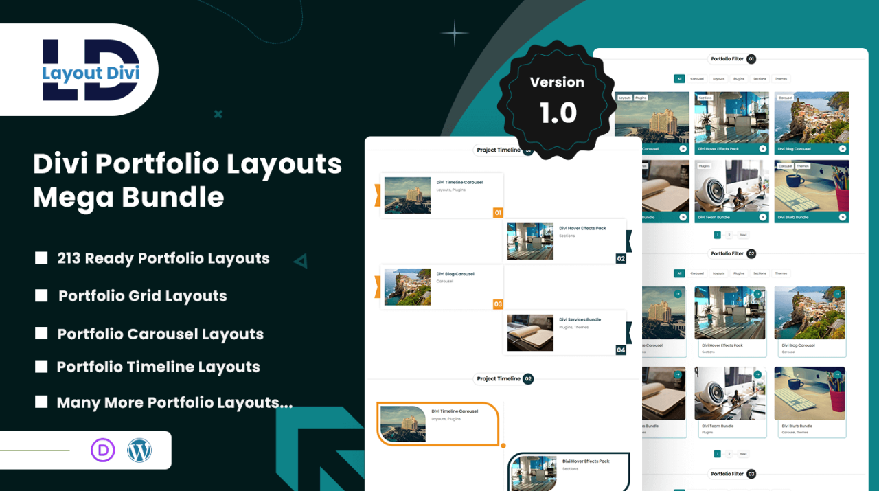 Divi Portfolio Layouts Mega Bundle Divi Layouts The Divi Marketplace