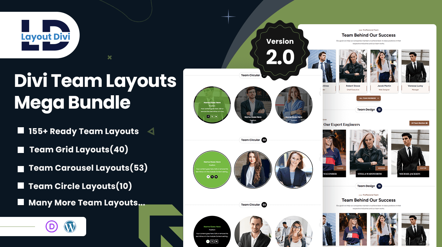Divi Team Showcase Layouts Mega Bundle - Featured Image