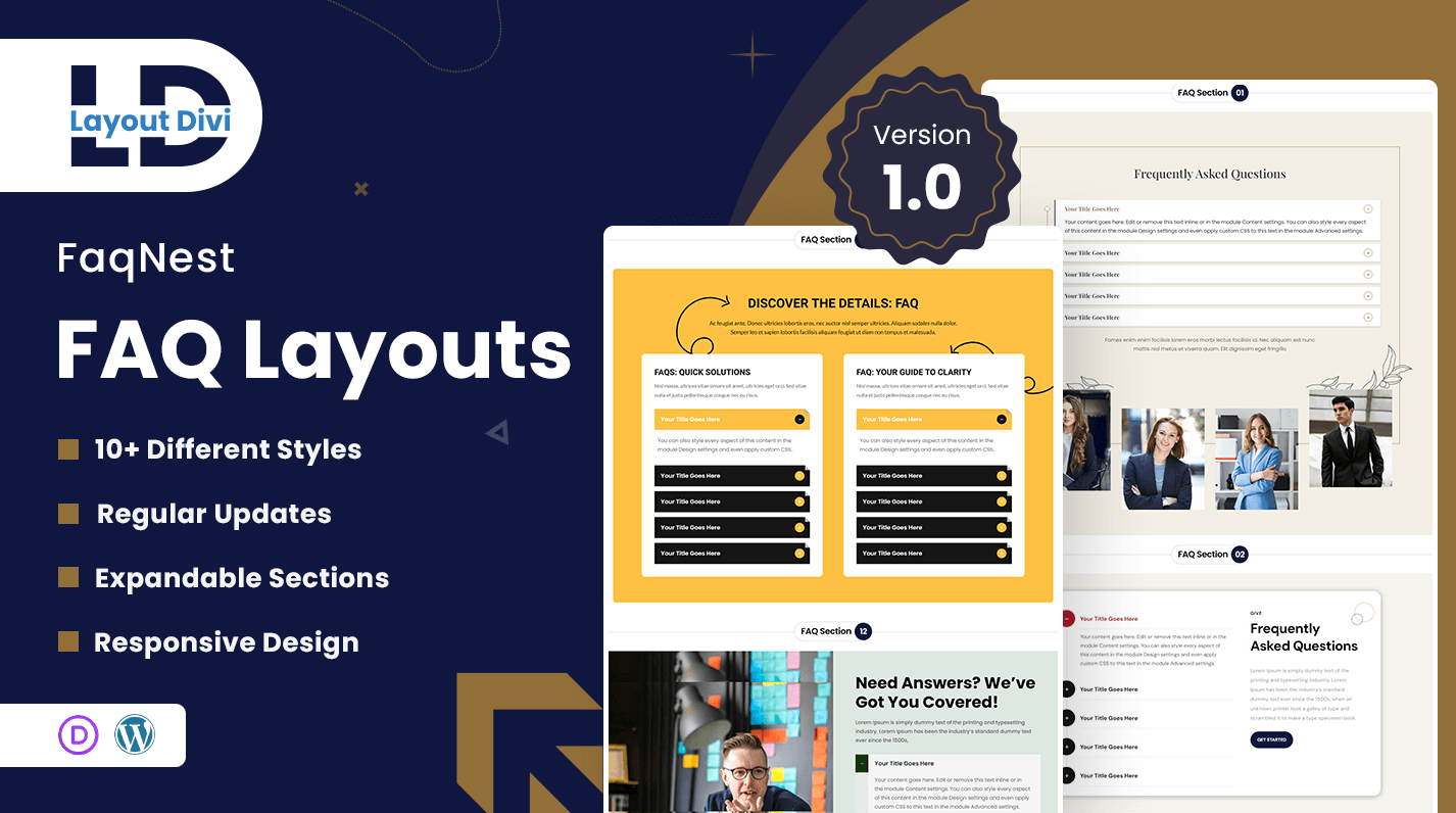 FAQ Layouts for Divi