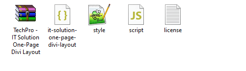 How to Import IT Solution One-Page Divi Layout - File Structure