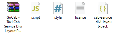 Divi Taxi Cab Service Layout-File Structure