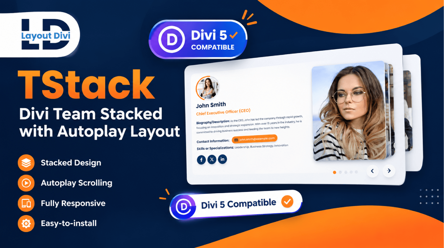 TStack – Divi Team Stacked Section Layout (Autoplay) - Featured Image