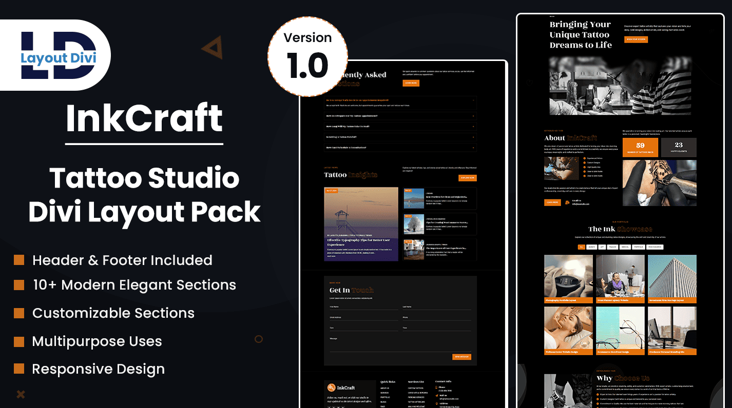 Divi Tattoo Studio Layout-Featured Image