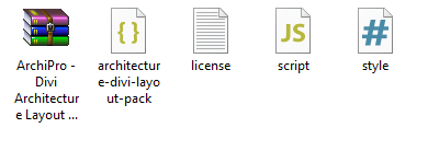 Divi Architecture Layout Pack- File Structure