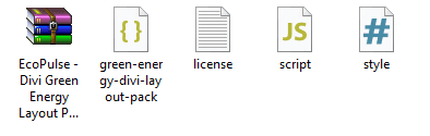 Divi Green Energy Layout Pack- File Structure