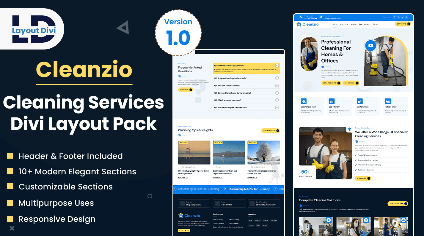 Divi Cleaning Layout Pack - Featured Image