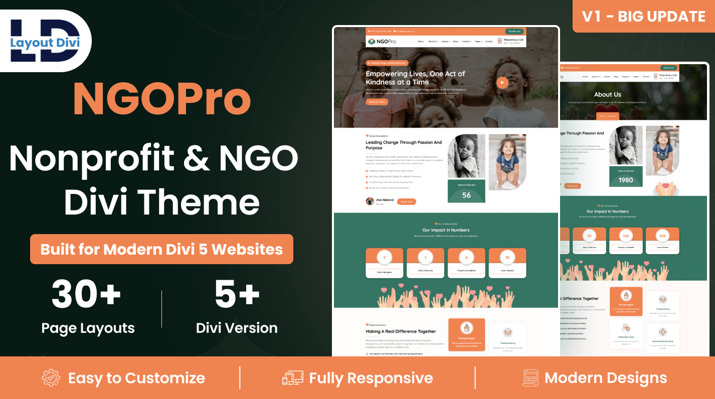NGOPro – Nonprofit & NGO Divi Child Theme - Featured Image