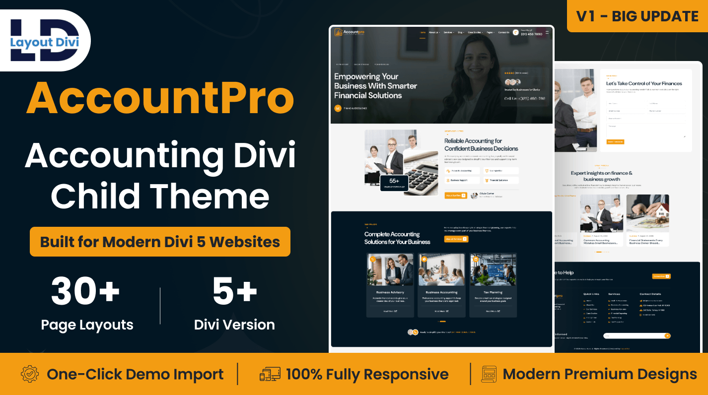 AccountPro – Accounting Firm & Finance Divi Child Theme - Featured Image